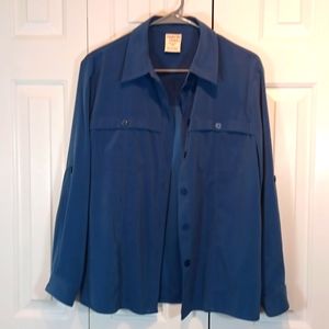 Periwinkle Blue Shirt Jacket